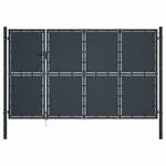 Vrtna vrata čelična 350 x 150 cm antracit