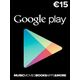 Google Play Gift Card 15 EUR Europe vrijednostnica