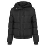 Women's Puffer Hooded Jacket Black siva
