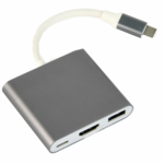 GEMBIRD GEMBIRD USB type-C multi-adapter sivo