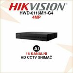 HIKVISION 16 KANALNI 4MP VIDEO SNIMAČ S AI TEHNOLOGIJOM HWD-6116MH-G4