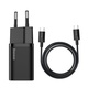 Baseus Super Si Quick Charger 1C 25W s USB-C kabelom za USB-C 1m (crni)