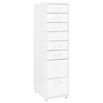 Mobilni ormarić za spise bijeli 28 x 41 x 109 cm metalni