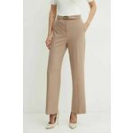 Hlače Marciano Guess CELIA za žene, boja: smeđa, široke, visoki struk, 4BGB03 7046A