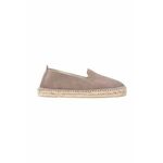 Espadrile od brušene kože Manebi Flat Espadrilles boja: smeđa, W 1.9 N0