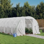 vidaXL Staklenik s čeličnim okvirom bijeli 30 m² 10 x 3 x 2 m