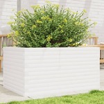 vidaXL Vrtna sadilica bijela 90x60x46 cm od masivne borovine