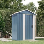 vidaXL Vrtno spremište sivo 126 x 97,5 x 177 cm od pocinčanog čelika