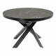 Crni okrugli proširiv blagovaonski stol s keramičkom daskom ø 160 cm Vashti – Kave Home
