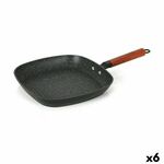 Rebrasta tava za pečenje Quttin Doha Kovani Aluminij 39 x 28 x 15 cm (6 kom.)