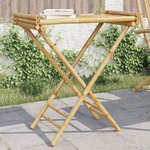 vidaXL Sklopivi stol s pladnjem 70,5 x 42,5 x 80 cm od bambusa