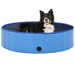 vidaXL Sklopivi bazen za pse plavi 120 x 30 cm PVC