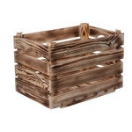 AtmoWood Drvena gajba od paljenog drveta 40 x 26 x 26 cm