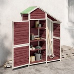 vidaXL Vrtno spremište za alat boja kave 120x53,5x170 cm od borovine