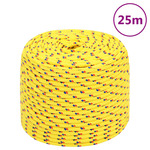 vidaXL Brodski konop žuti 6 mm 25 m od polipropilena