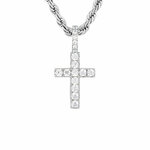 Privjesak ICED STUFF Micro Diamond Cross Bijelo zlato