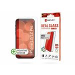 Zaštitno staklo DISPLEX Real Glass 2D za Apple iPhone 12/12 Pro, prozirna + maskica (01311)