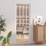 vidaXL Unutarnja vrata 76 x 201,5 cm Bijela od ESG stakla i aluminija