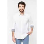 MENS NEVADA LONG SLEEVE COTTON SHIRT - Navy,L
