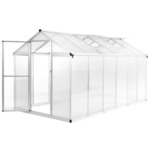 vidaXL Staklenik od aluminija 362 x 190 x 195 cm 13,41 m³