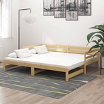 vidaXL Dnevni krevet na izvlačenje 2 x (90 x 200) cm masivna borovina