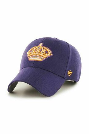 Los Angeles Kings NHL '47 MVP Vintage Logo Purple Hokejska kapa s vizorom