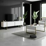 Set namještaja za dnevnu sobu, Luxe Set - White, Gold