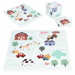 Ecotoys velika Eva pjenasta podloga za djecu farma,bijela 90,5 x 90,5 cm 21 kom