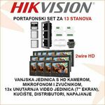 HIKVISION VIDEO PORTAFON KOMPLET ZA 13 STANOVA HIK-2WIRE-PORTAFON13