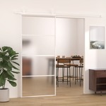 vidaXL Klizna vrata od mutnog stakla ESG i aluminija 90x205 cm bijela