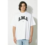 Pamučna majica Marcelo Burlon Ama Over Tee za muškarce, boja: bijela, s tiskom, CMAA054F24JER00B0110