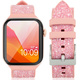 Kingxbar Crystal Fabric Band Apple Watch 4/5/6/7/8/SE 40/41mm pink