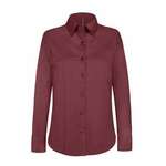 LADIES LONG-SLEEVED STRETCH SHIRT - Wine,XL
