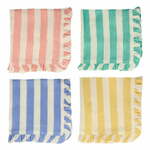 Laneni ubrusi u setu 4 kom Stripe Ruffle – Meri Meri