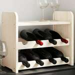 vidaXL Stalak za vino s gornjom pločom 43x25x37 cm od masivne borovine
