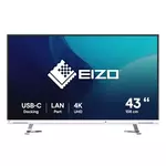 EIZO Flexscan EV4340X-WT 108 cm (42.5) 4K UHD IPS Monitor USB-C/HDMI/DP/KVM