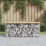 vidaXL Vrtna klupa s gabionskim dizajnom 103x31,5x42 cm od borovine
