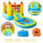 Happy Hop trampolin na napuhavanje s toboganom 200 x 365 x 190 cm PVC