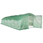 Tunel od folije s metalnim okvirom 4x8m Garden Point zeleni s vratima