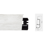 Lajsna za laminat ARBITON PVC Indo duljina 2,5m - visina 70mm - 44 bolton oak
