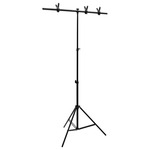 vidaXL Stalak za pozadinu u obliku slova T crni 91 x 60 x (70-200) cm