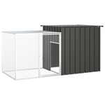 vidaXL Kavez za kokoši antracit 200 x 91 x 100 cm pocinčani čelik