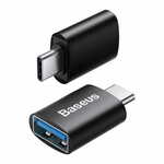 Baseus Ingenuity mini OTG adapter USB-C muški na USB-A ženski 3, 1A, crni