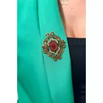 Brooch XZ459-107 gold + red siva