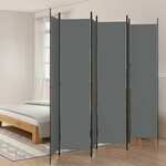 vidaXL Sobna pregrada s 6 panela antracit 300 x 220 cm od tkanine