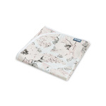Dvoslojni muslin pokrivač 100x80cm cvijeće bež