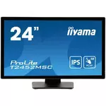 Iiyama ProLite T2452MSC-B1 monitor, IPS, 23.6"/24", 16:9, 1920x1080, 60Hz, HDMI, Display port, USB, Touchscreen