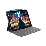 Logitech tipkovnica Slim Folio for iPad, siva