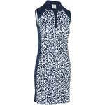 Callaway Two-Tone Geo Sleeveless Womens Polo Dress Peacoat XL