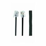 Gembird Telephone handset spiral cord, RJ10 (4P4C), 2 m, black